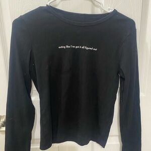Cotton On Black Fitted Long Sleeve
